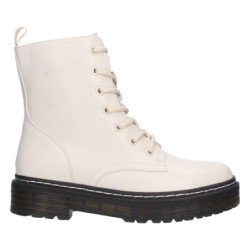 Botas militares suela track transparente mujer color beige ZS-98