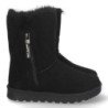 Botas australianas forradas en pelo y cremallera mujer color negro