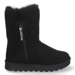 Botas australianas forradas en pelo y cremallera mujer color negro