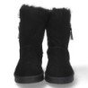 Botas australianas forradas en pelo y cremallera mujer color negro