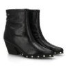 Botines tacón con tacuelas color negro de mujer A-5428