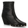 Botines tacón con tacuelas color negro de mujer A-5428