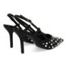 Stiletto de tacón fino de vestir de mujer color negro B-5476