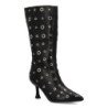Botas tacón fino tachuelas de mujer color negro S-5517
