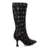 Botas tacón fino tachuelas de mujer color negro S-5517