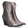 Botines camperos de tacón medio de mujer color gris 2A-1410