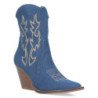 Botines camperos de tacón medio de mujer color jeans 2A-1410