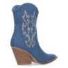 Botines camperos de tacón medio de mujer color jeans 2A-1410
