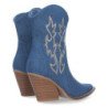 Botines camperos de tacón medio de mujer color jeans 2A-1410