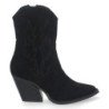 Botines camperos de tacón medio de mujer color negro 2A-1410