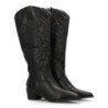 Botas camperas estilo cowboy tacón medio de mujer color negro YG872