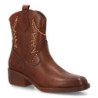 Botines cowboy tachuelas tacón bajo de mujer color marron YZ25-14