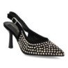 Zapatos elegantes de salón efecto brillante de mujer color negro 9729