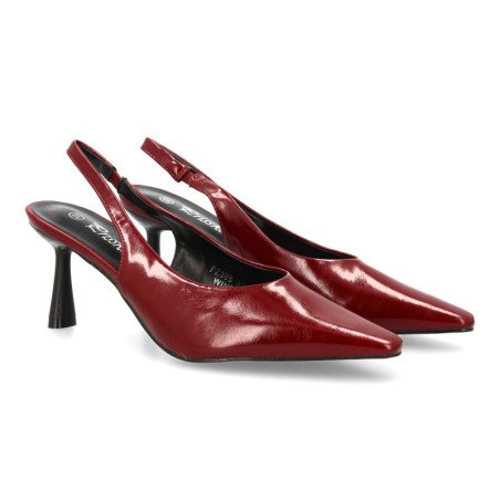 Zapatos elegantes de salón de mujer color burdeos FZ385