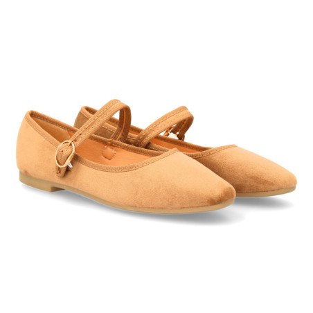 Bailarinas elegantes hebilla de mujer color kaki XHS911