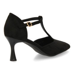 Zapatos de tacón elegantes tacón fino de mujer color negro YG856