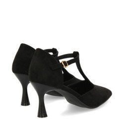 Zapatos de tacón elegantes tacón fino de mujer color negro YG856
