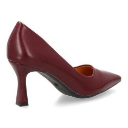 Zapatos elegantes tacón fino mujer color burdeos YG888