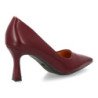 Zapatos elegantes tacón fino mujer color burdeos YG888