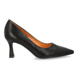 Zapatos elegantes tacón fino mujer color negro YG888