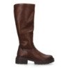 Botas altas planas estilo motero de mujer color marron 5828