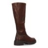 Botas altas planas estilo motero de mujer color marron 5828