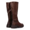 Botas altas planas estilo motero de mujer color marron 5828