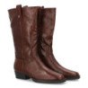 Botas elegantes tacón campero bajo de mujer color marron A-3430