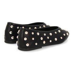 Bailarinas elegantes tachuelas de mujer color negro M5596