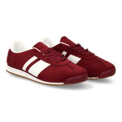 Zapatillas planas comodas de mujer color rojo X2502