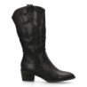 Botas camperas lisas caña alta tacón medio mujer color negro YG871