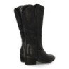 Botas camperas lisas caña alta tacón medio mujer color negro YG871