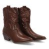 Botines camperos caña baja tacón medio mujer color marron YY-107