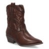 Botines camperos caña baja tacón medio mujer color marron YY-107