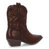 Botines camperos caña baja tacón medio mujer color marron YY-107