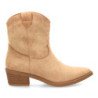 Botines camperos tacón bajo de mujer color kaki YY-113