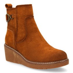Botines elegantes cuña de mujer color camel 1986-16