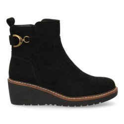 Botines elegantes cuña de mujer color negro 1986-16