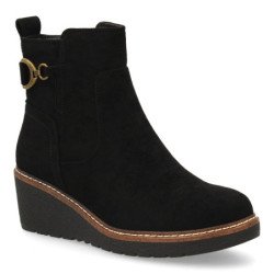 Botines elegantes cuña de mujer color negro 1986-16