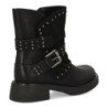 Botas biker estilo motero tachuelas tacón bajo de mujer color negro 4366