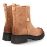 Botines elegantes tacón bajo de mujer color kaki AA-36