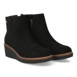 Botines de cuña elegantes de mujer color negro VR5-2029