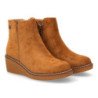 Botines de cuña elegantes de mujer color taupe VR5-2029