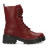 Botas estilo militar color burdeos de mujer 2531