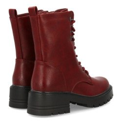 Botas estilo militar color burdeos de mujer 2531