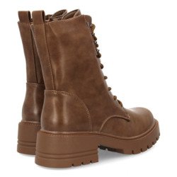 Botas estilo militar color kaki de mujer 2531
