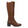 Botas caña alta tacón bajo elegantes de mujer color cafe 2561