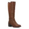 Botas caña alta tacón bajo elegantes de mujer color cafe 2561