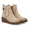 Botines de cuña comoda de mujer color beige 1986-16