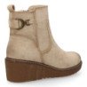 Botines de cuña comoda de mujer color beige 1986-16